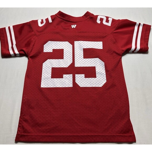 Wisconsin Badgers Jersey Youth Size Medium 10-12 Red Adidas Football NCAA *READ - Picture 3 of 10